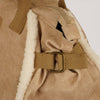Faux Suede Large Shoulder Bag – Camel & Cream (Cipria)