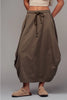 Balloon Hem Drawstring Maxi Skirt