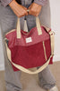 Corduroy Large Handbag – Burgundy (Arde)