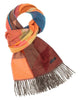 Geometric Colorblock Cashmink Scarf: Industrial blue