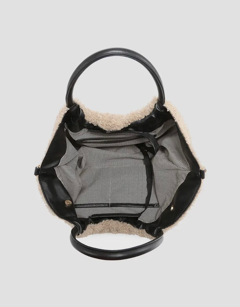 Zuri Teddy Satchel w/ Crossbody Strap