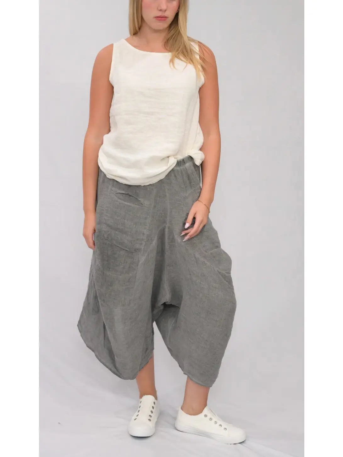 Linen Parachute Pants