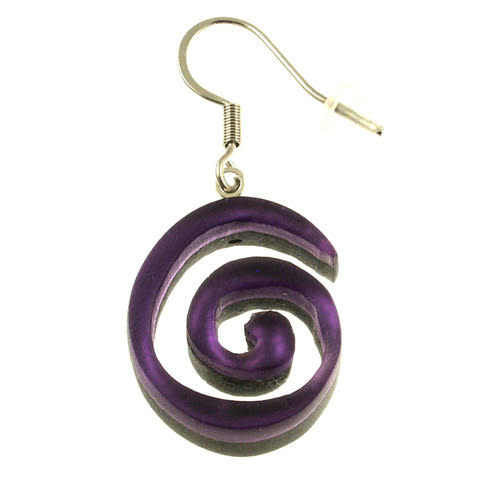 Spiral pendant and earrings