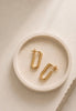 Coco Hoops | Gold Rounded Rectangle Huggie Hoops