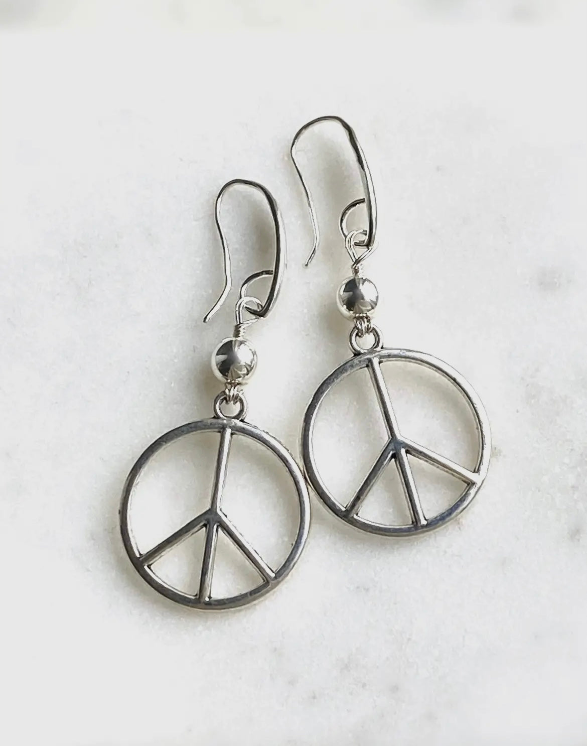 Peace On Hoop Earrings