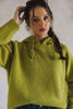 KNIT HOODIE SWEATER T0013: OLIVE
