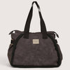 Faux Suede Large Shoulder Bag – Black (Cene)