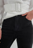 Stretchy Cord Flared Trouser in Black