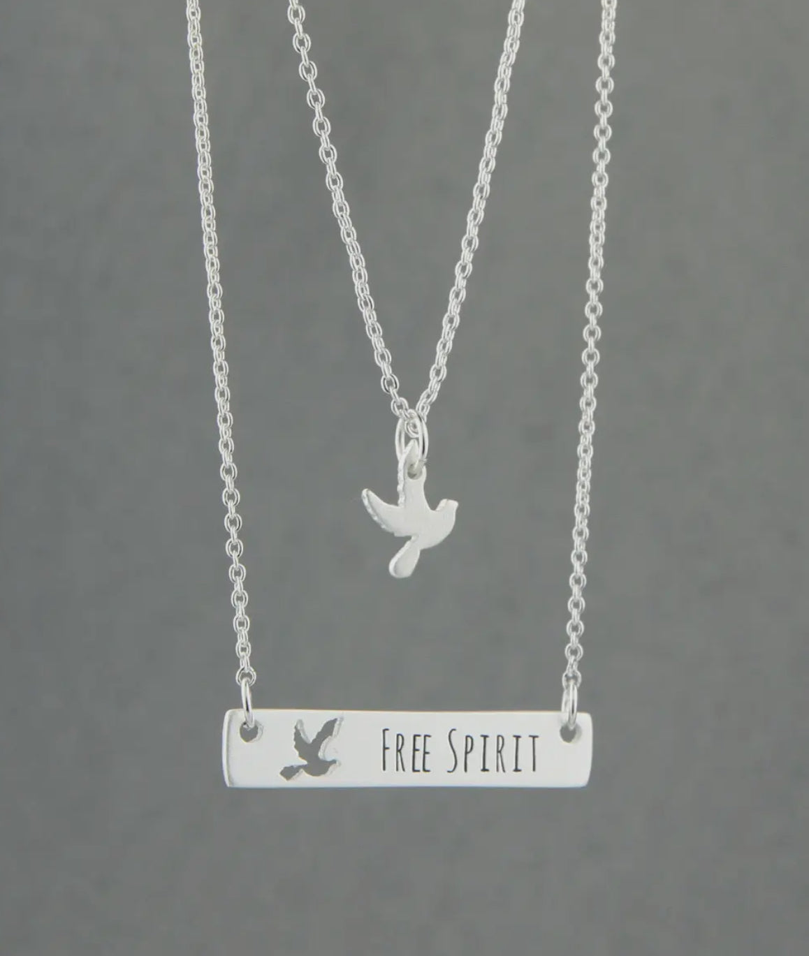 Free Spirit Stacked Bird Necklace