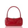 Italian Handmade Vegetable Tanned Leather Shoulder Bag: DARK RED