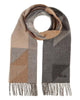 Geometric Colorblock Cashmink Scarf: Industrial blue