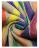 Colourful Stripes Needle Punch Wrap: Denim