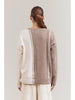 Cable Contrast Sweater