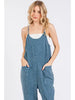 Washed Roll-up Jumpsuit