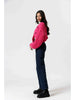 Cropped Button-Down Knit Cardigan