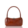 Italian Handmade Vegetable Tanned Leather Shoulder Bag: LIGHT CHOCOLATE