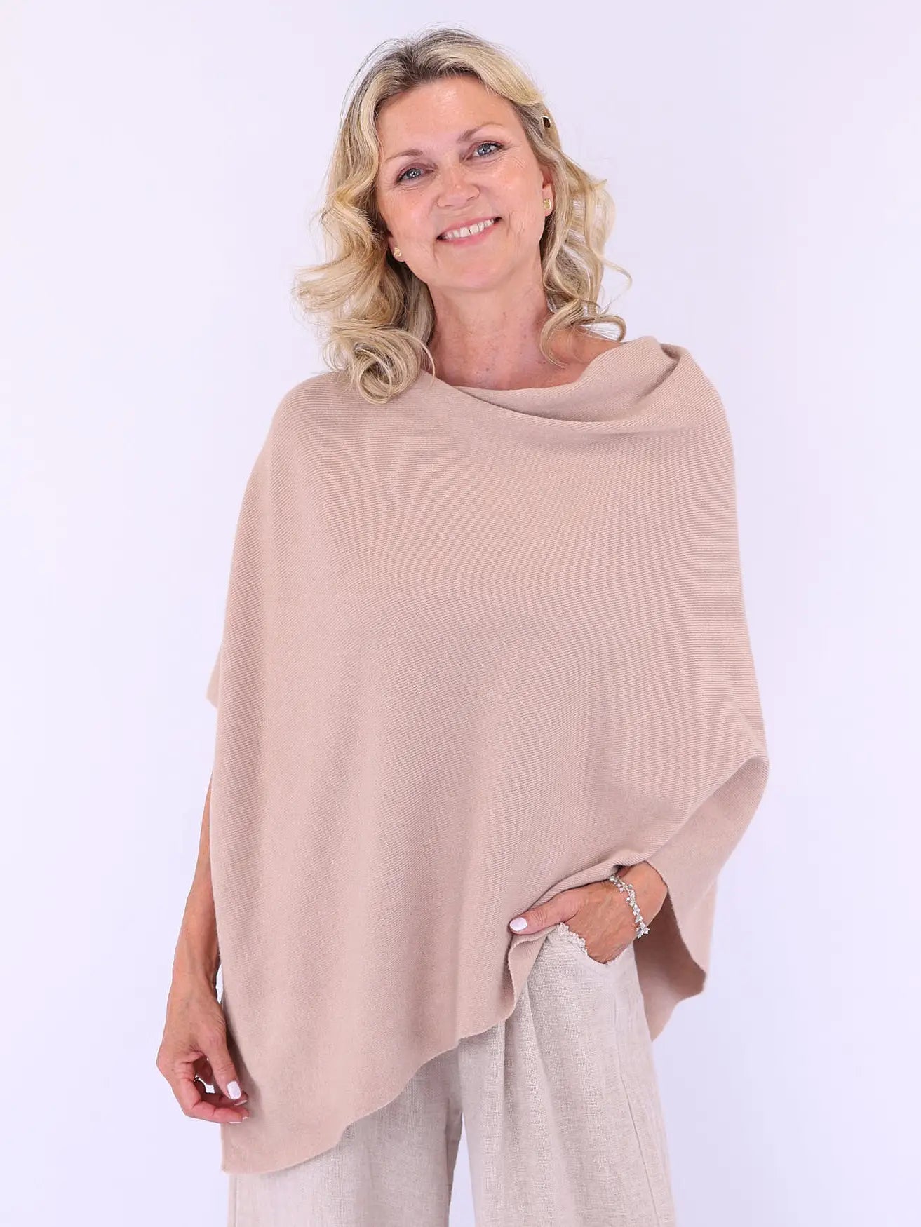 Summer Poncho with Buttons