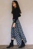 ASYMMETRICAL PLAID MAXI SKIRT