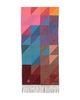 Geometric Colorblock Cashmink Scarf: Industrial blue