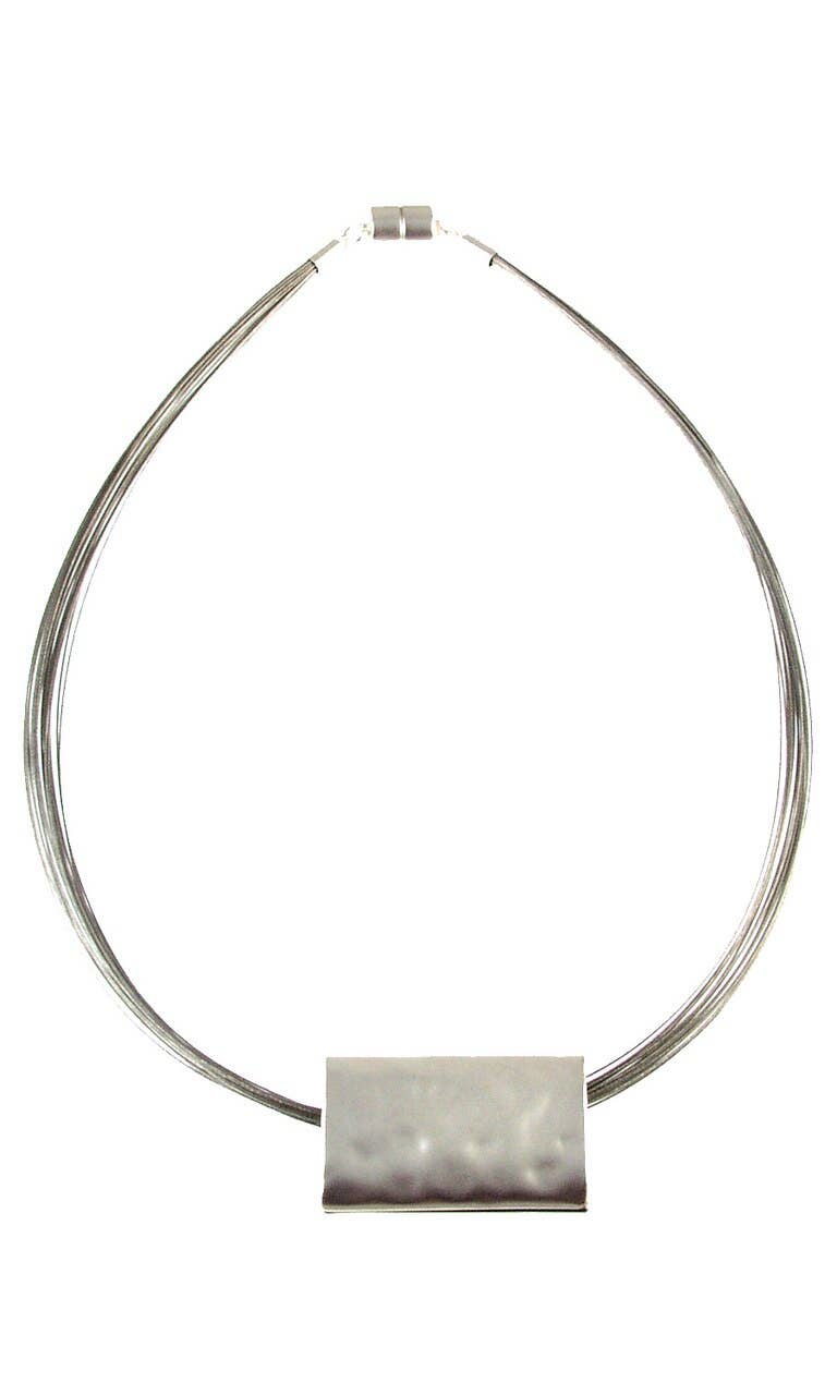N-matt Satori Reversible Magnetic Closure Pendant: Silver/mgm