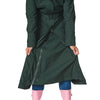 Women's Long Rain Jacket - Dark Green: Medium