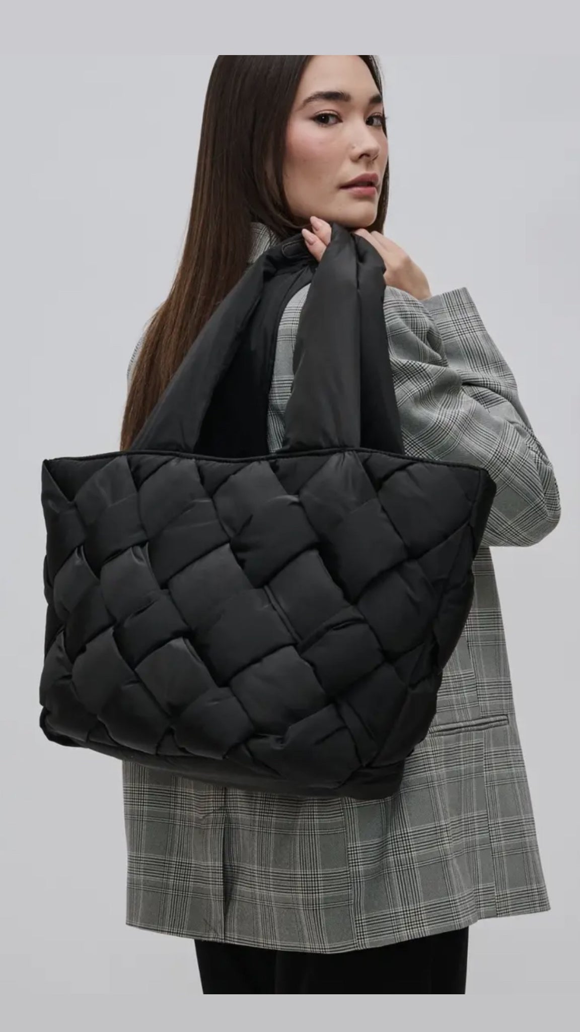 Intuition East West Woven Nylon Tote