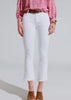 Flare Jeans with Raw Hem Edge in White