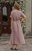 Linen Maxi Wrap Dress