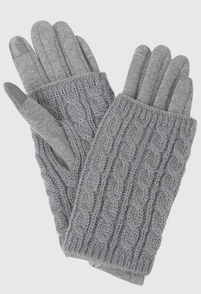 Double Layer Knitted Touch Screen Women's Gloves