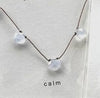 Chalcedony 5 Stone Necklace- Calm