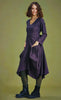 Asymmetrical Hem Long Sleeve Lilac Dress