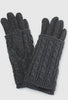 Double Layer Knitted Touch Screen Women's Gloves-Grey