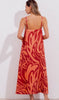 Teresita Dress Burgundy Linen