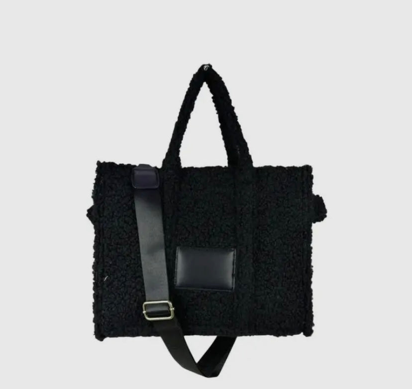 Faux Fur Tote Handbag