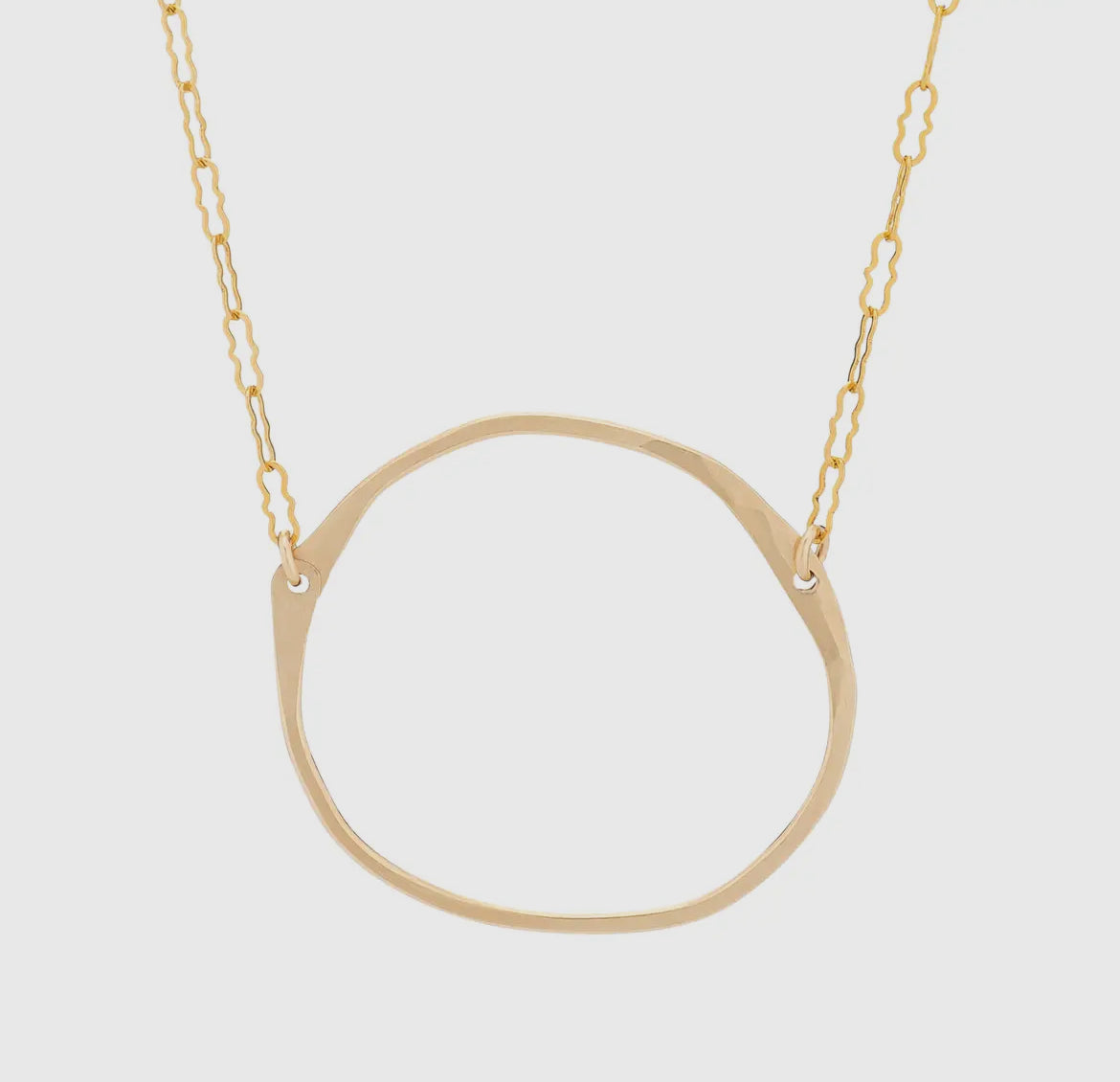 Little Apple Necklace, Imperfect Circle Gold