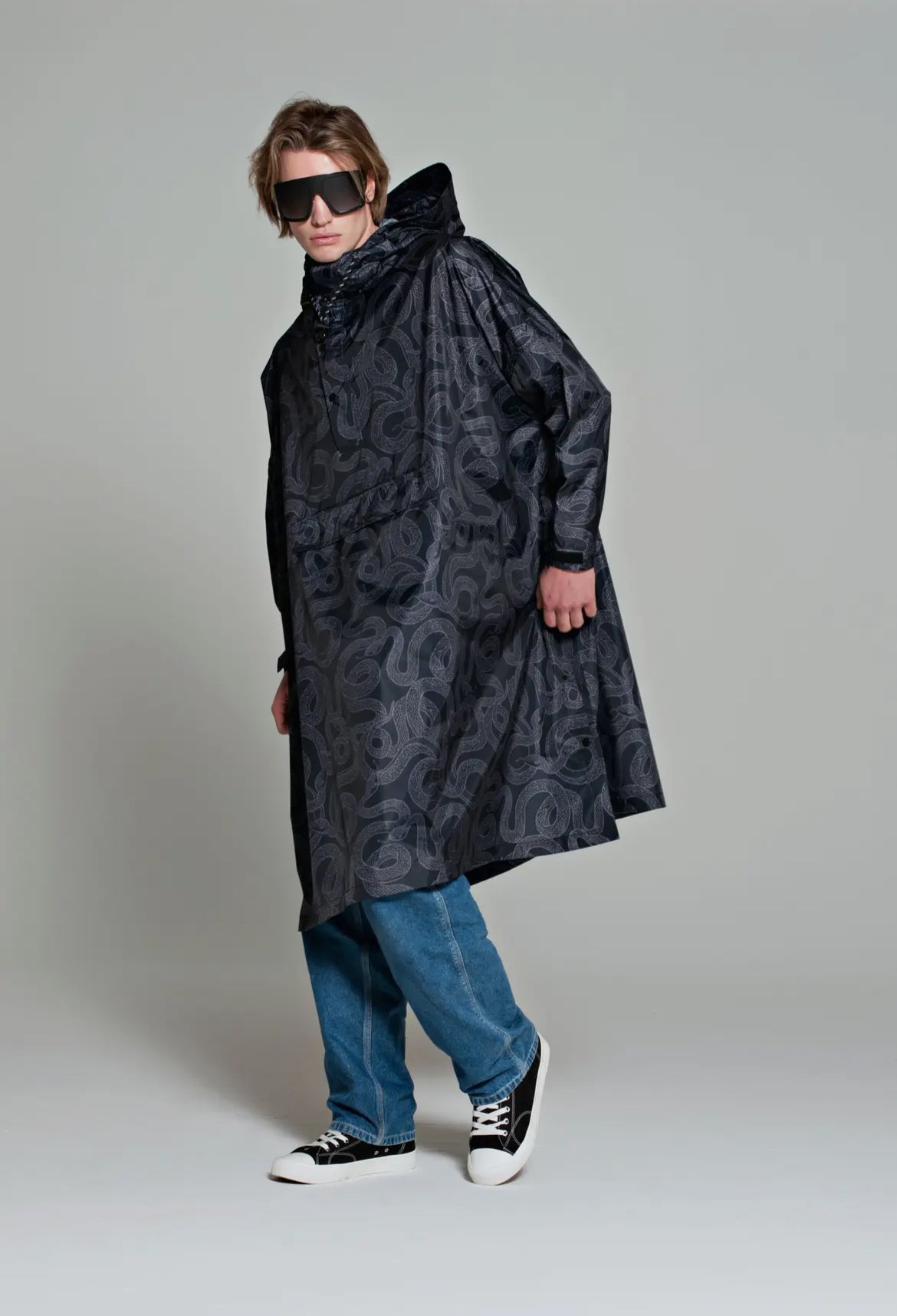 Snakes on-Rain Poncho