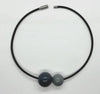 Choker Glossy Resin Beads in Grey