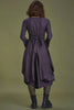 Asymmetrical Hem Long Sleeve Lilac Dress