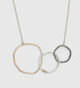 Explore Necklace Three Linked Circles Mixed Metal