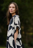Block Print Dress Black Silky Luxurious Soft Long Dress