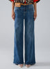 Blue Flare Jeans with Stitching Detail