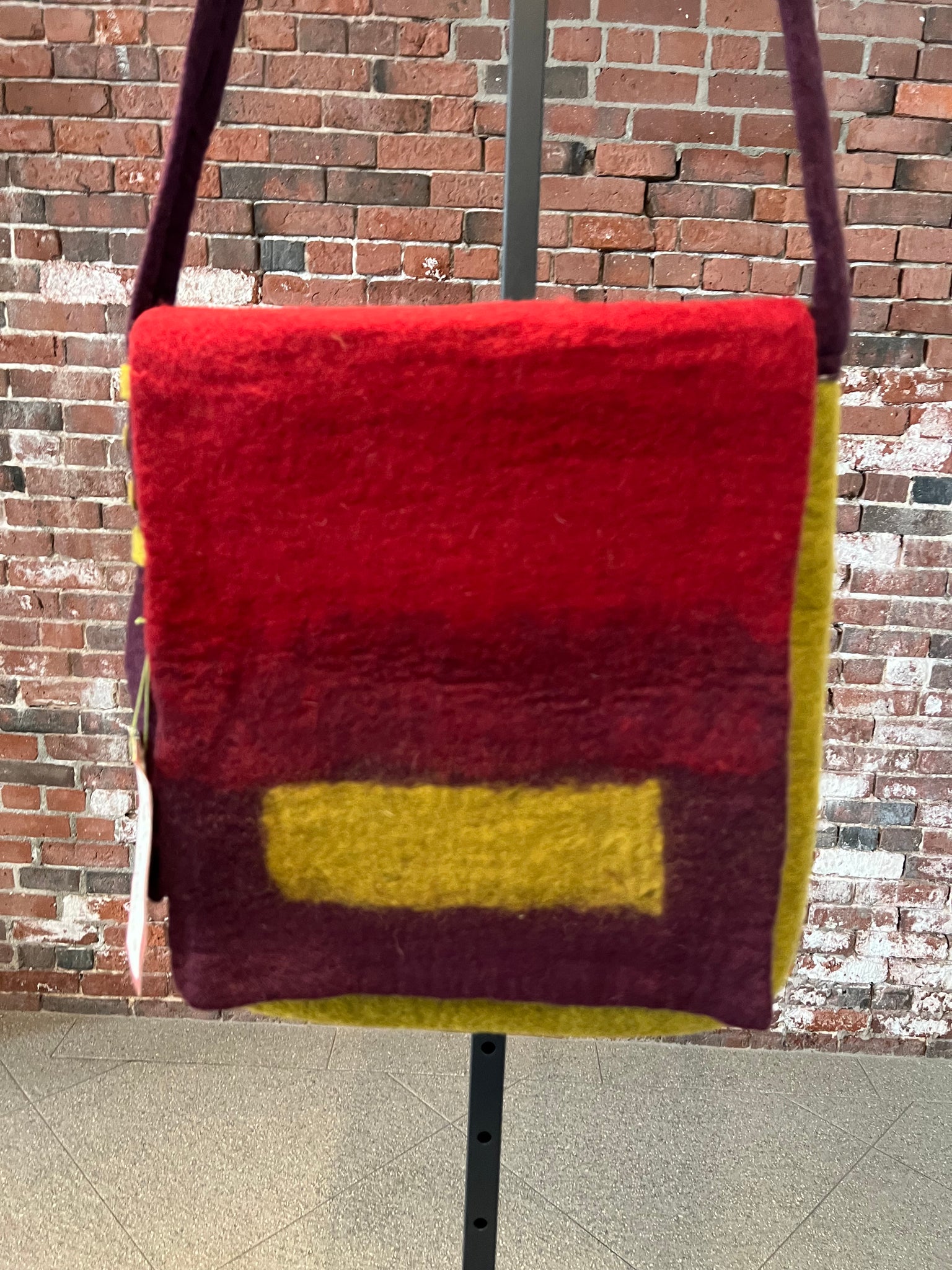 Wool felt messenger Bag