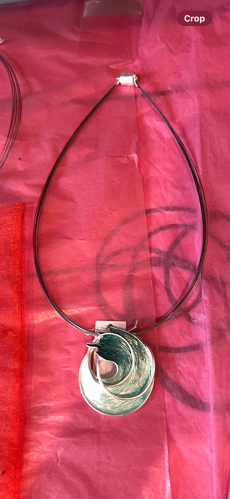 N-Rounded Sq.Pendant Necklace