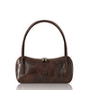Italian Handmade Vegetable Tanned Leather Shoulder Bag: LIGHT CHOCOLATE