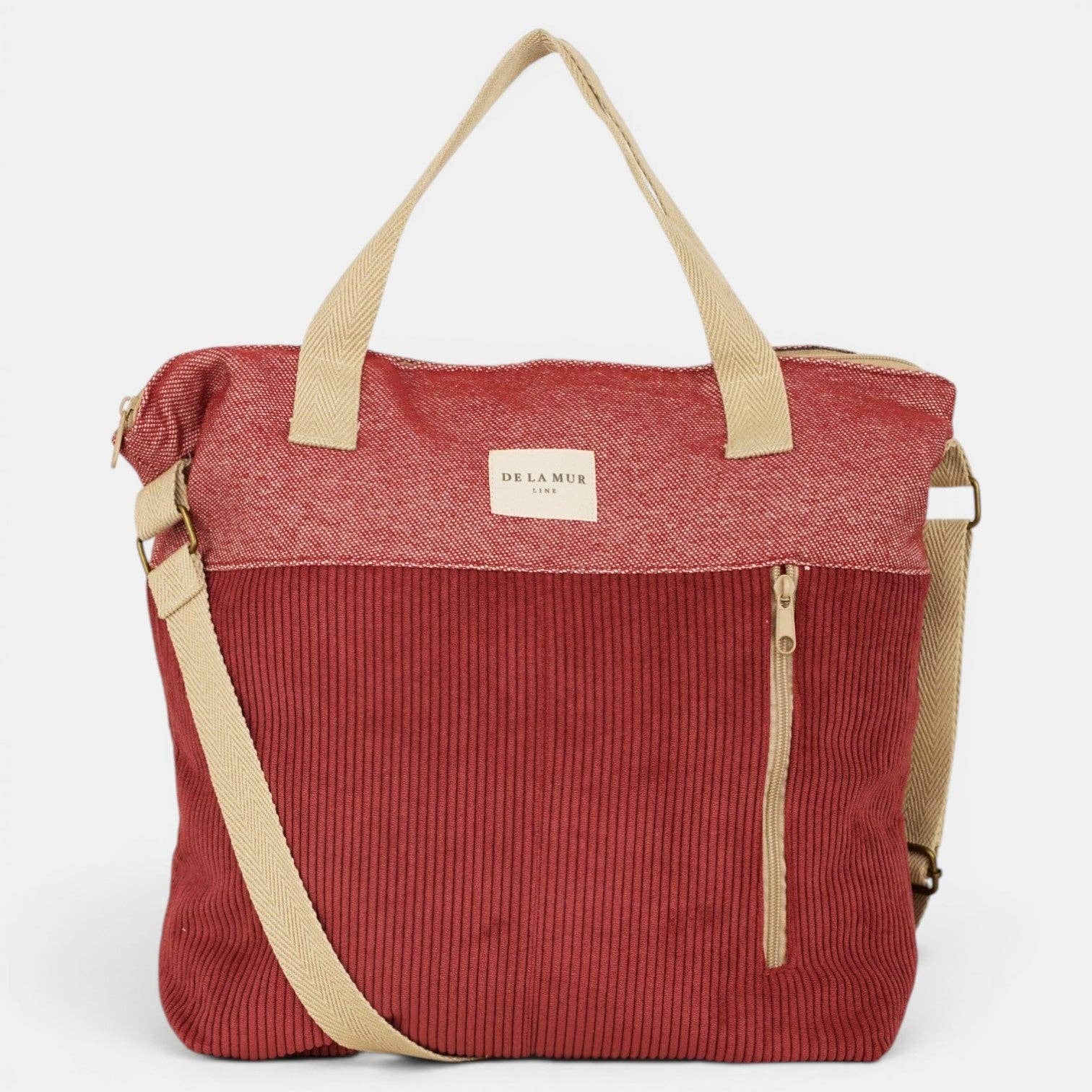 Corduroy Large Handbag – Burgundy (Arde)