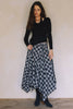 ASYMMETRICAL PLAID MAXI SKIRT