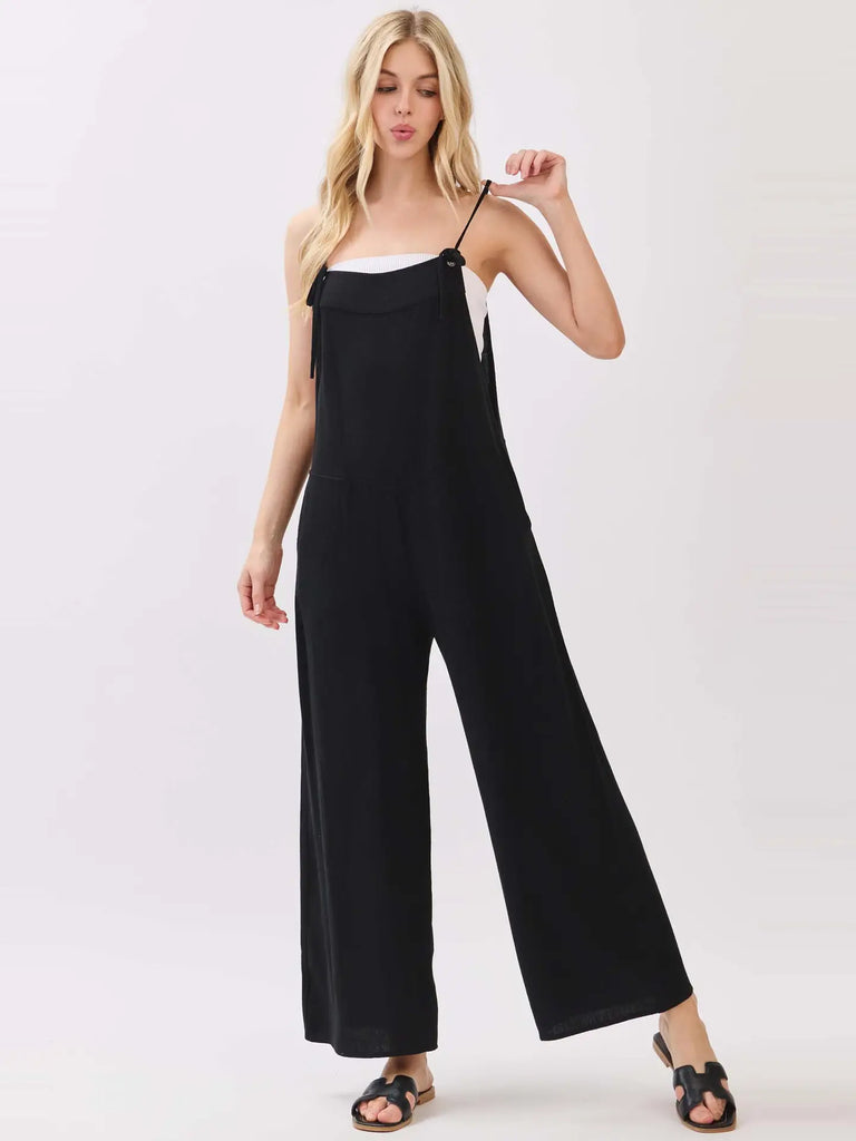 Spaghetti Strap Wide Leg Jumpsuit