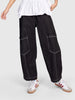 Papaya Relaxed Pants, Black Denim