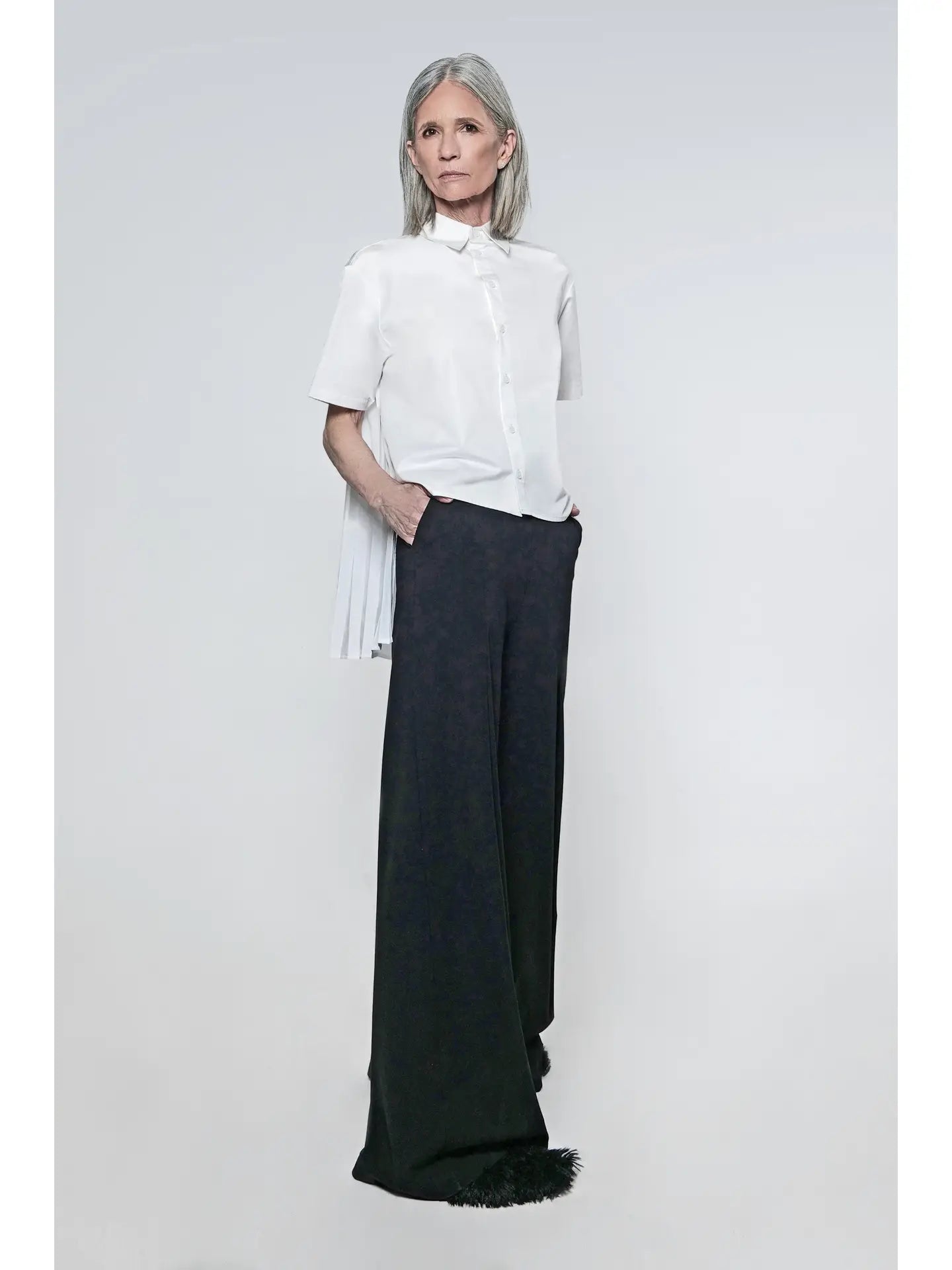 The Pleated Back Button Down Shirt