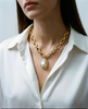 The Baroque Pearl Set — Chunky Chain Necklace & Open Cuff